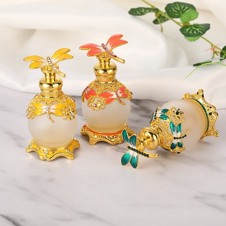 15ml Luxury Arabic Perfume Oil Bottle Empty Perfume Refill Bottle Dubai Fancy Perfume Glass Bottle