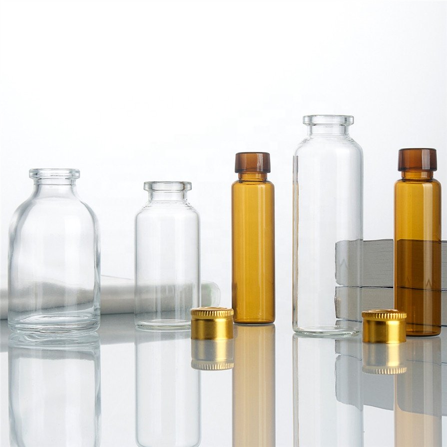 5 ml 7 ml 10 ml 15 ml 50 ml Pharmaceutical Injection Crimp Top Neck Tubular Vial penicillin Glass Bottle bottle