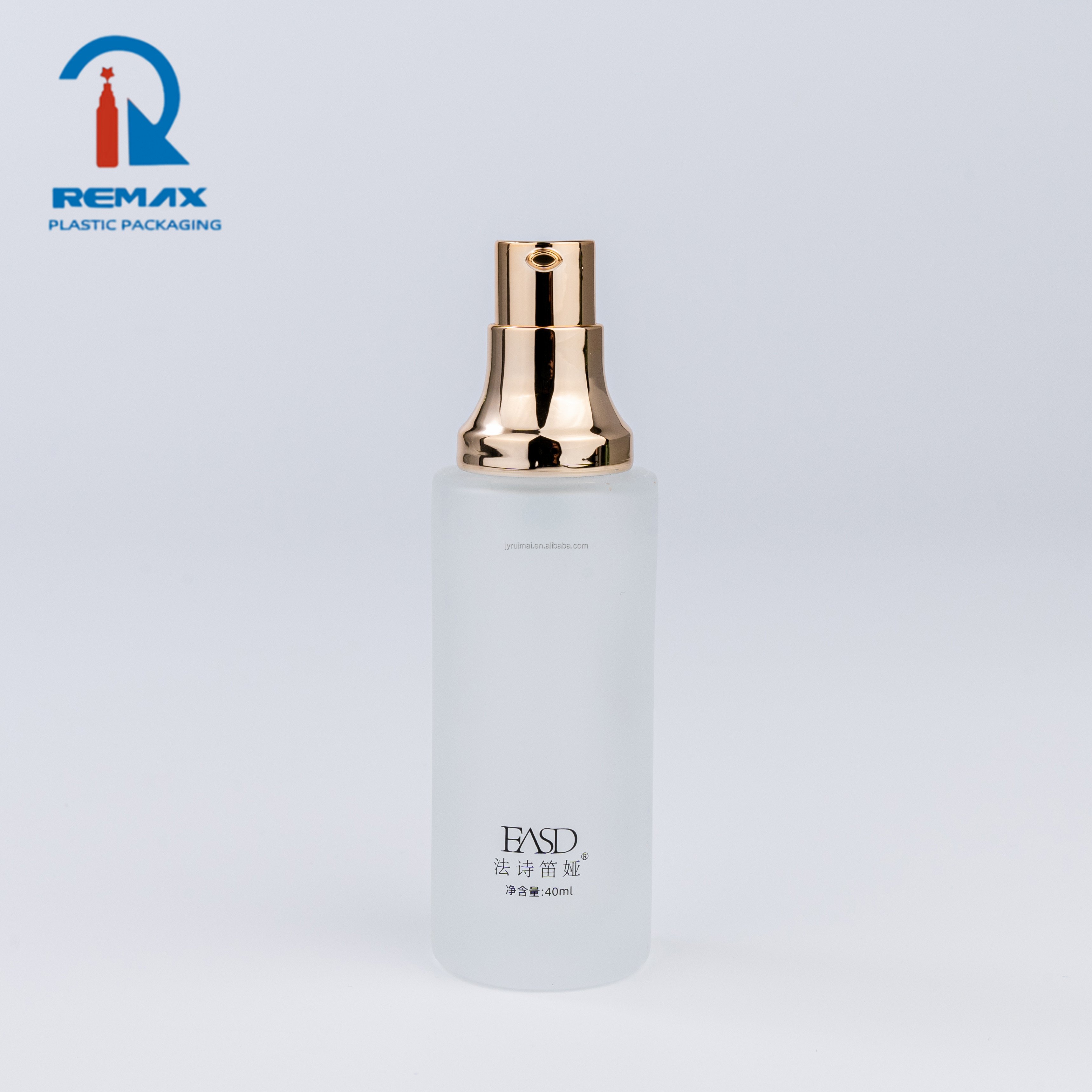 Cylinder Screw Cream Pump Custom Foundation Thick-walled Bottle Matte Translucent Glass Lotion Bottle