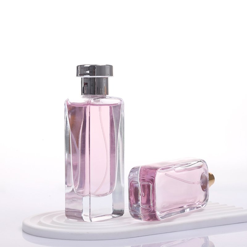 New Design 30Ml 50Ml Luxury Perfume Bottle 50 ml Flat Rectangle Empty Perfume Bottle With Box