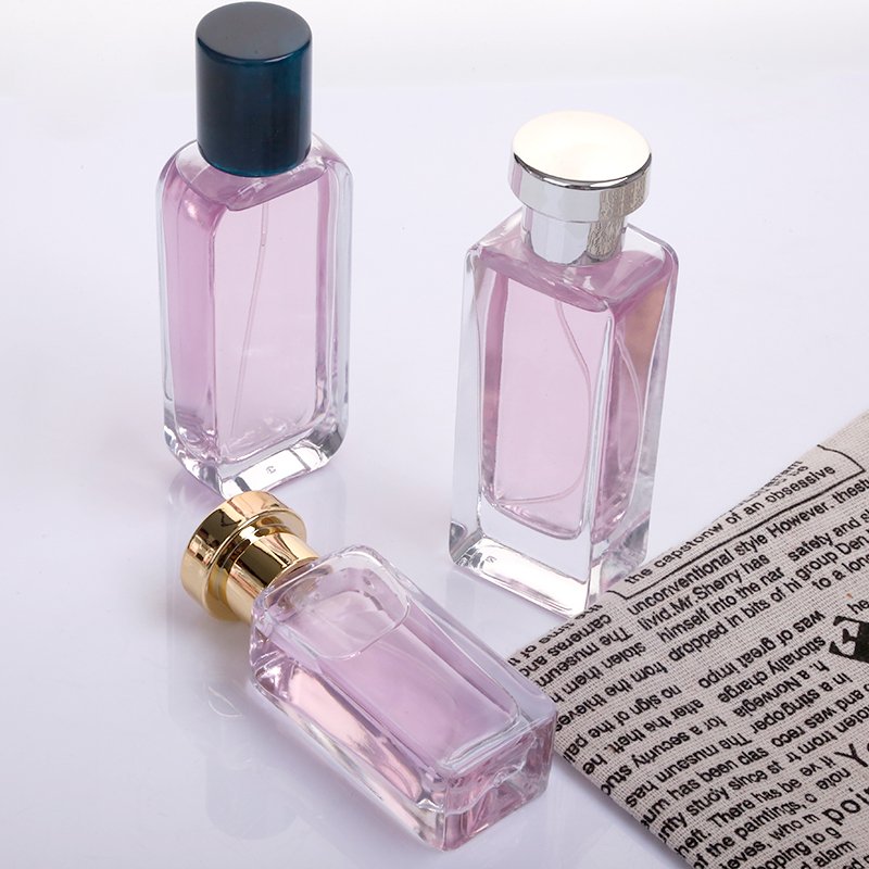 New Design 30Ml 50Ml Luxury Perfume Bottle 50 ml Flat Rectangle Empty Perfume Bottle With Box