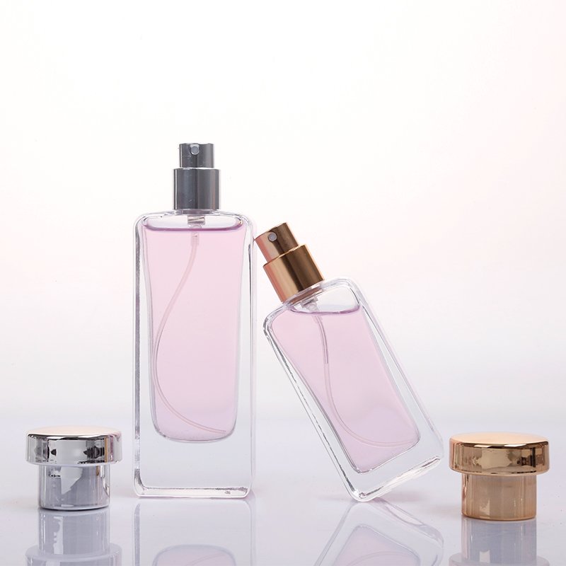 New Design 30Ml 50Ml Luxury Perfume Bottle 50 ml Flat Rectangle Empty Perfume Bottle With Box