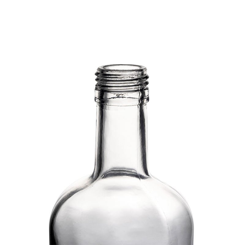 Recyclable Container ideal for silk screen decorating and label application 750ml Flint Vodka Glass Bottle Round
