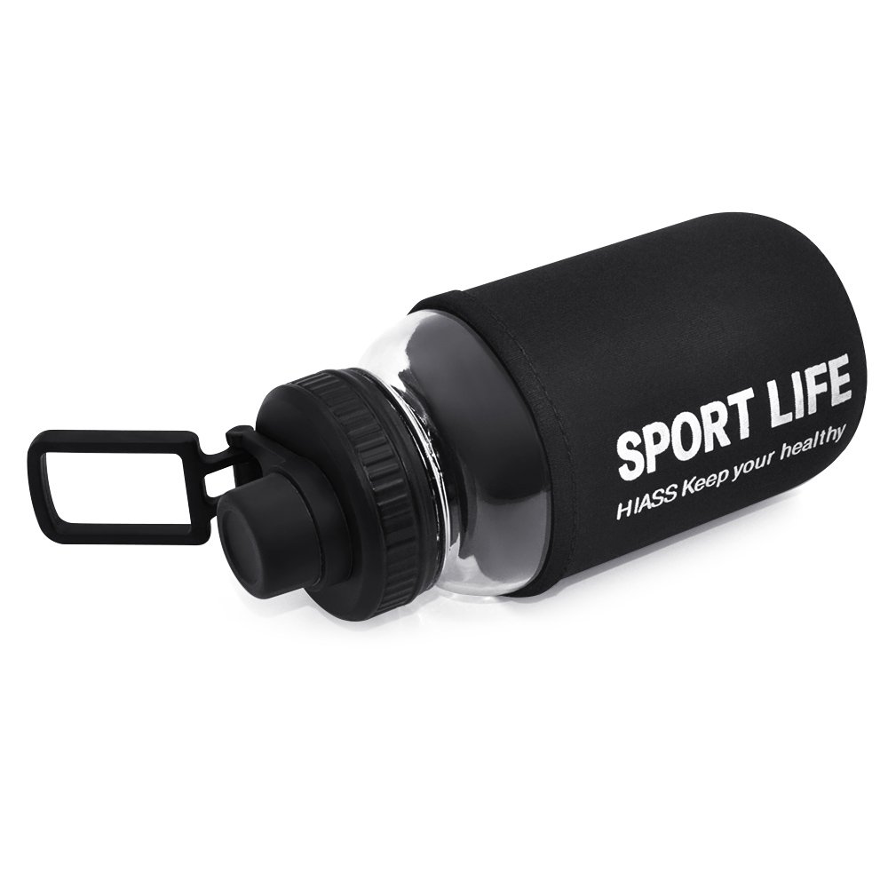 26 oz Portable Large Capacity Glass Drinkware with sleeve Borosilicate Glass Water Bottle