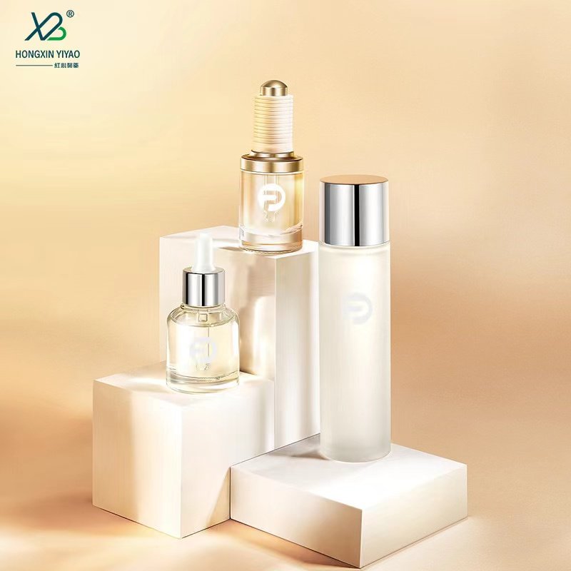 Manufacturer supplies 30ml shouldered dropper original liquid bottle press pump glass cylinder essence liquid bottle from stock