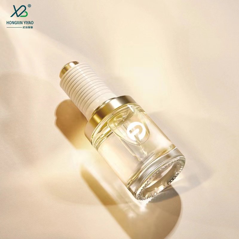 Manufacturer supplies 30ml shouldered dropper original liquid bottle press pump glass cylinder essence liquid bottle from stock