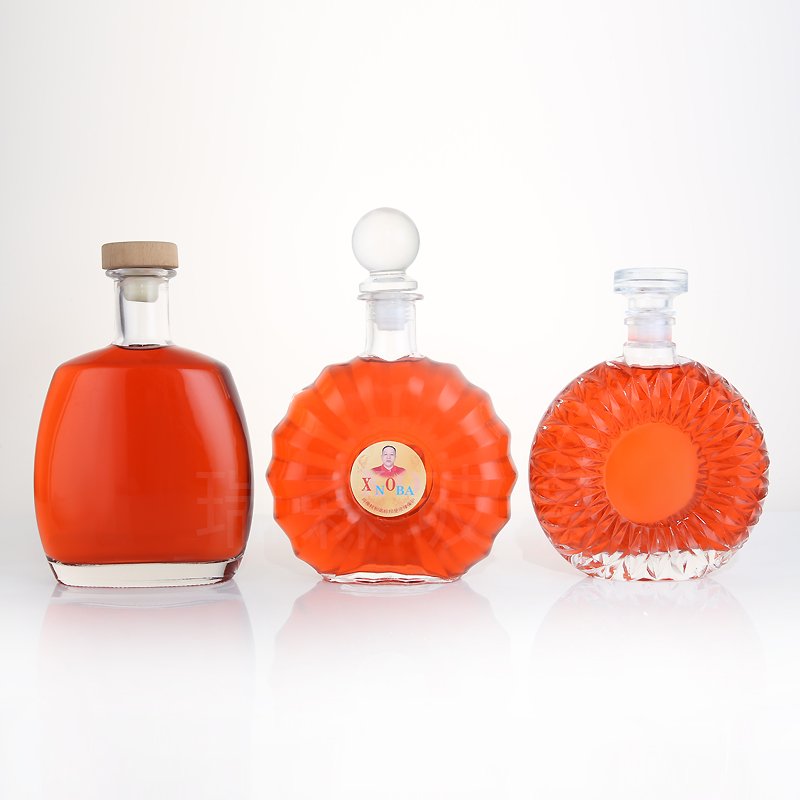 700 ml Wine Bottle Applique Brandy Whisky Vodka Tequila Empty Glass Bottles