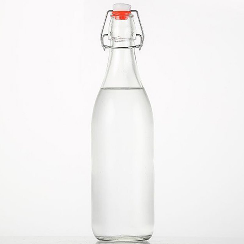 Customized Beverages Oil Vinegar Kombucha Beer Water Soda Kefir Flip Top Ez Glass Bottle Swing Top Brewing Bottle with Stopper
