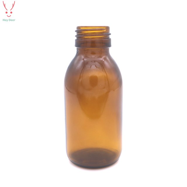 100ml Amber Glass Syrup Bottle with Tamper Evident Cap