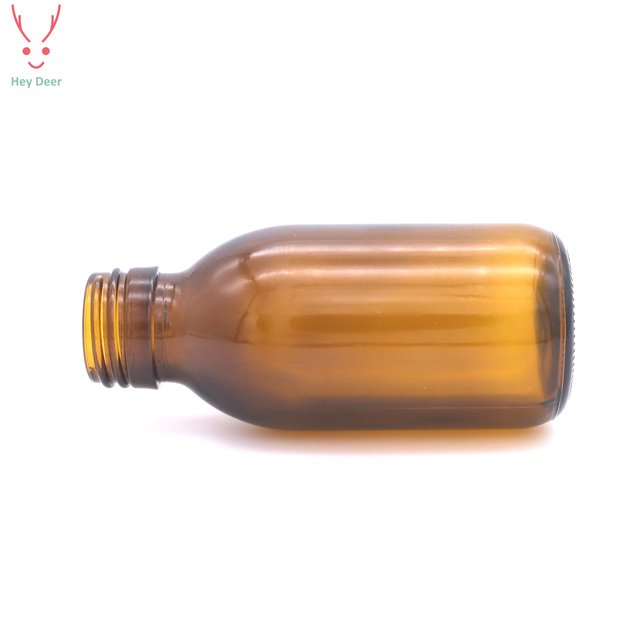 100ml Amber Glass Syrup Bottle with Tamper Evident Cap