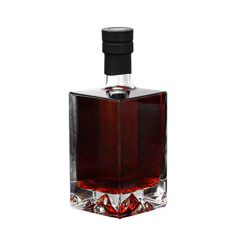 premium whisky brandy vodka glass wine bottle luxury clear transparent wine glass bottle for sale