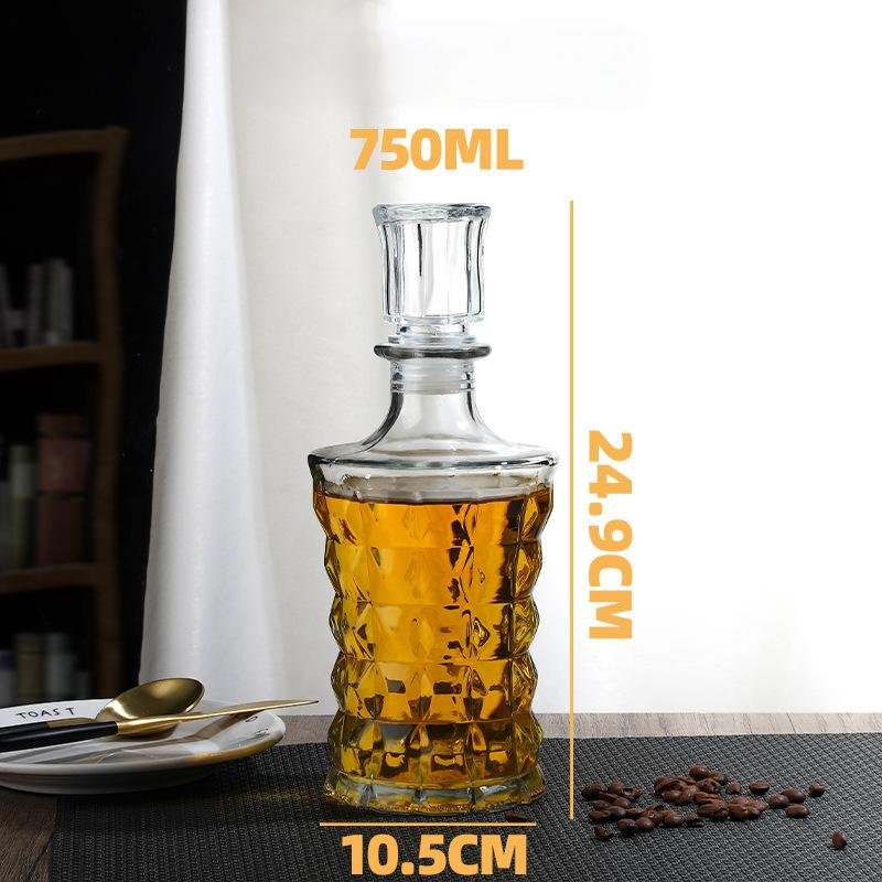 premium whisky brandy vodka glass wine bottle luxury clear transparent wine glass bottle for sale