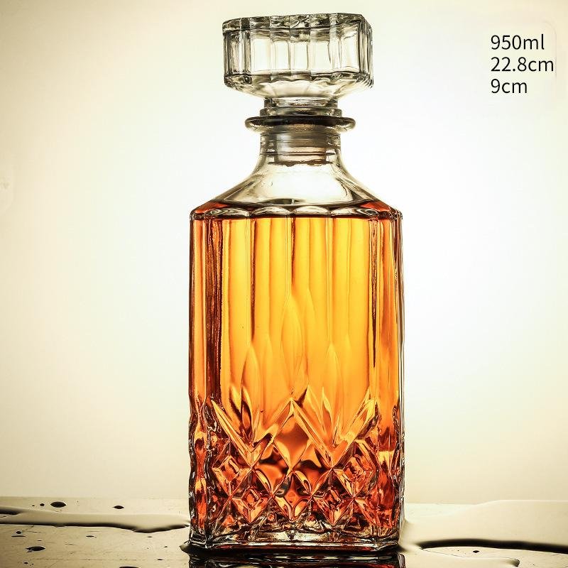 premium whisky brandy vodka glass wine bottle luxury clear transparent wine glass bottle for sale