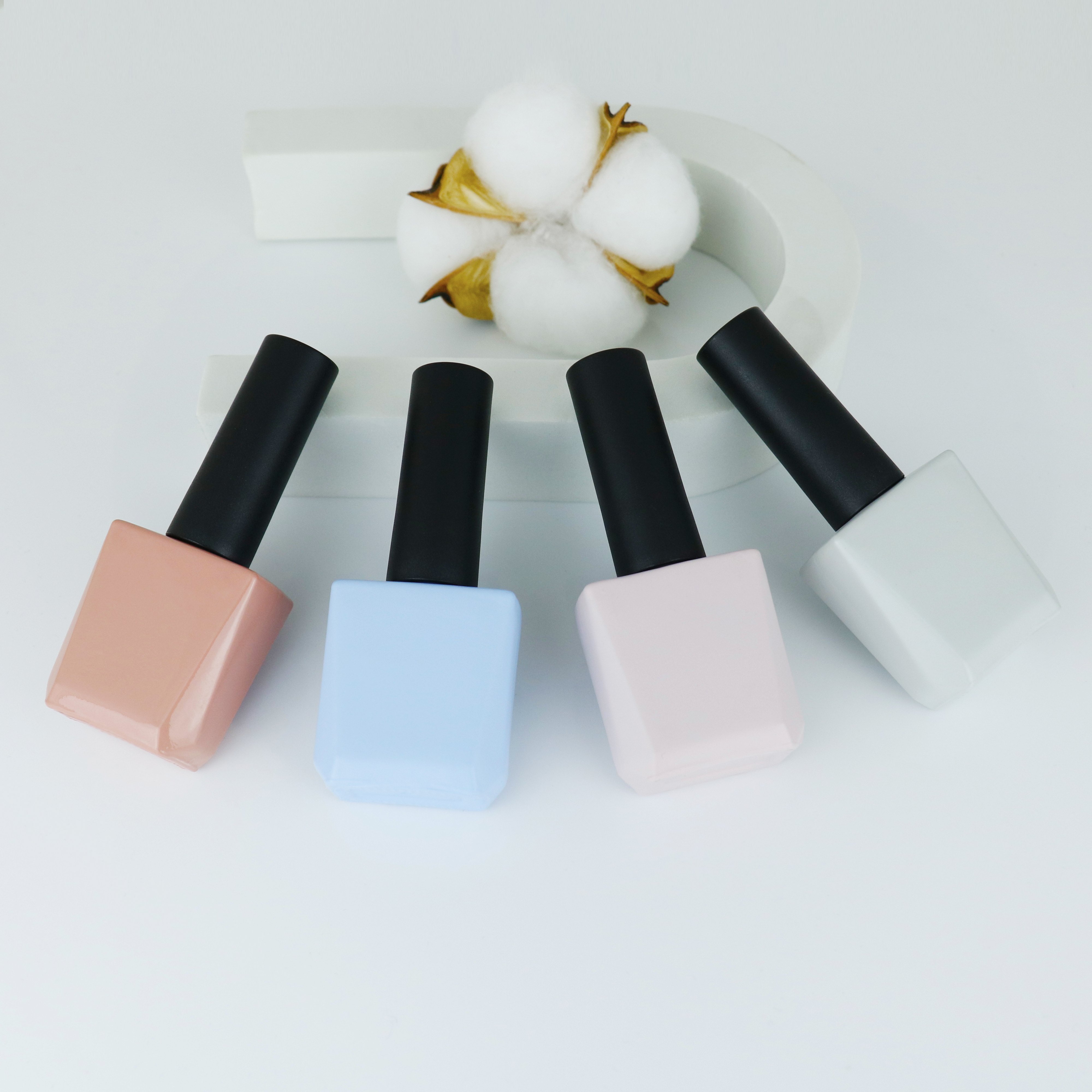 The 11ml special butterfly shape blue nail polish glass bottle with cap with brushes