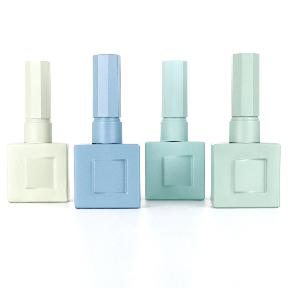 The 11ml special butterfly shape blue nail polish glass bottle with cap with brushes
