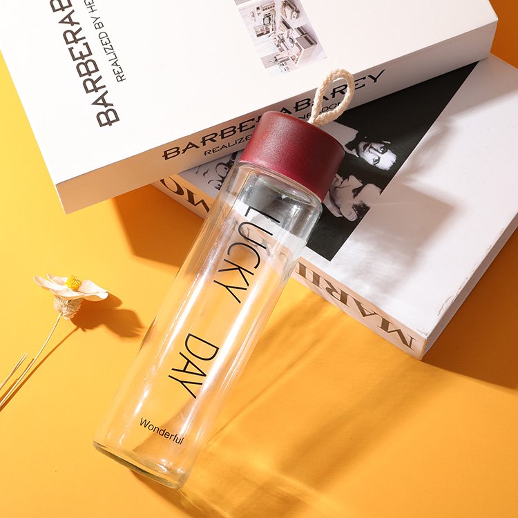 Hot Selling School Glass Clear Water Bottle Custom Glass Bottles Baby Water Bottles Kids With Lid