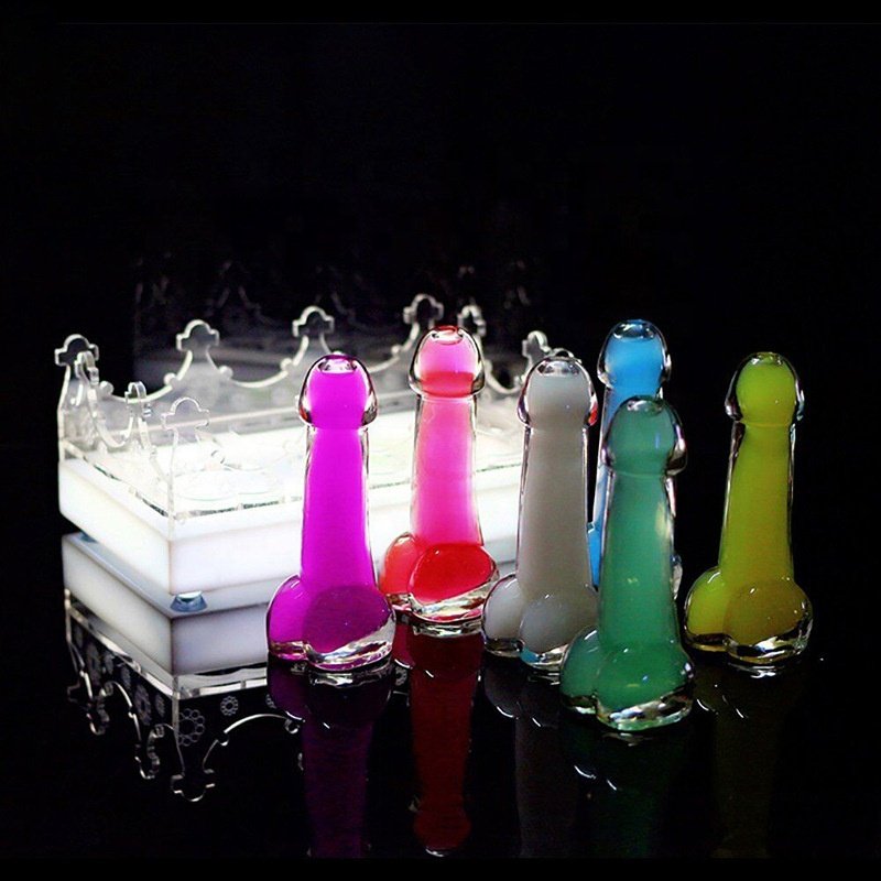 FACTORY PRICE Nightclub Wine Bar sexy Mojito Glass Cocktail Drinkding Dick Penis party Shape water bottle cup for party