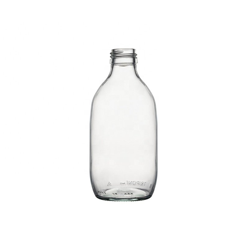 Berlin Packaging 300ml Soda Juice Ice Tea Bottle Glass Packaging Beverage Saline Drip Bottle Round Glass