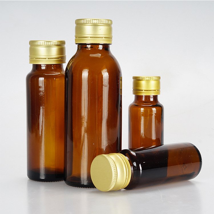 Pharmaceutical Bottle 30ml 50ml 60ml 125ml Oral Syrup Glass Bottle Medicine Amber Bottle With cap dropper aluminium lid