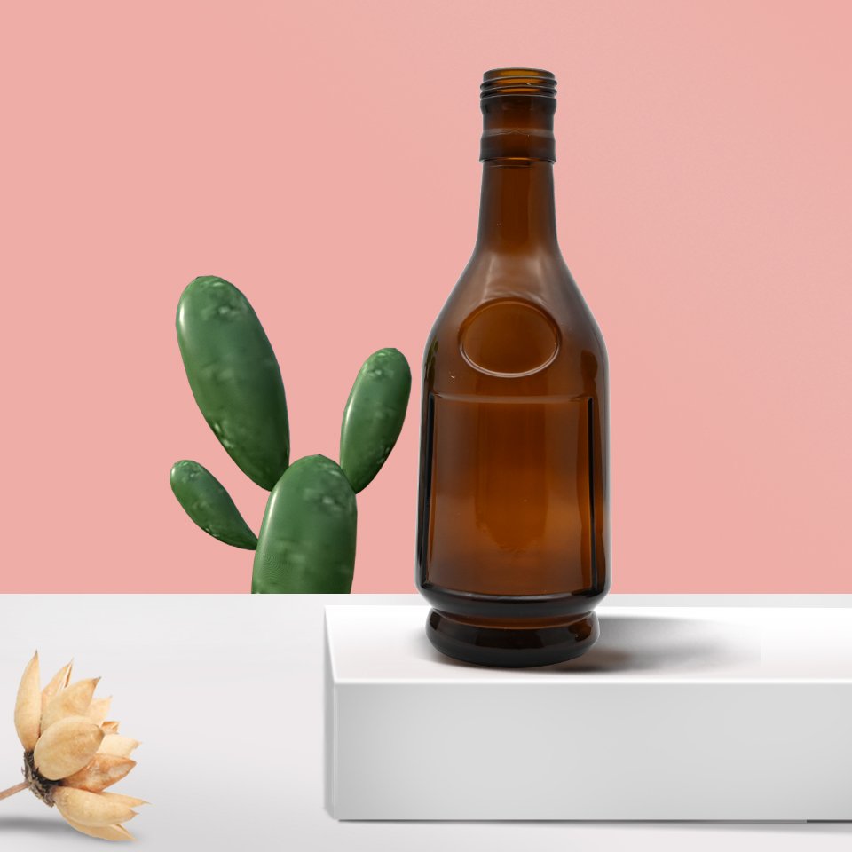 500ML Brown/ coffee/ amber glass Wine bottle to order