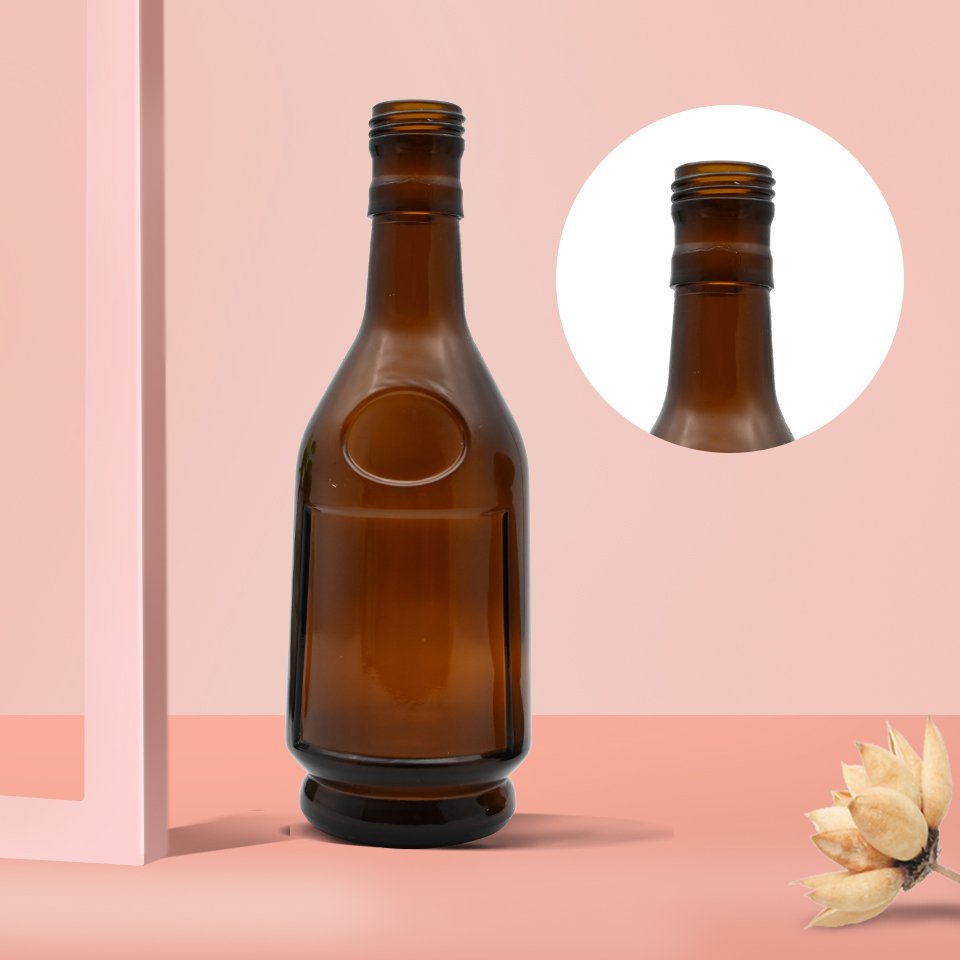 500ML Brown/ coffee/ amber glass Wine bottle to order