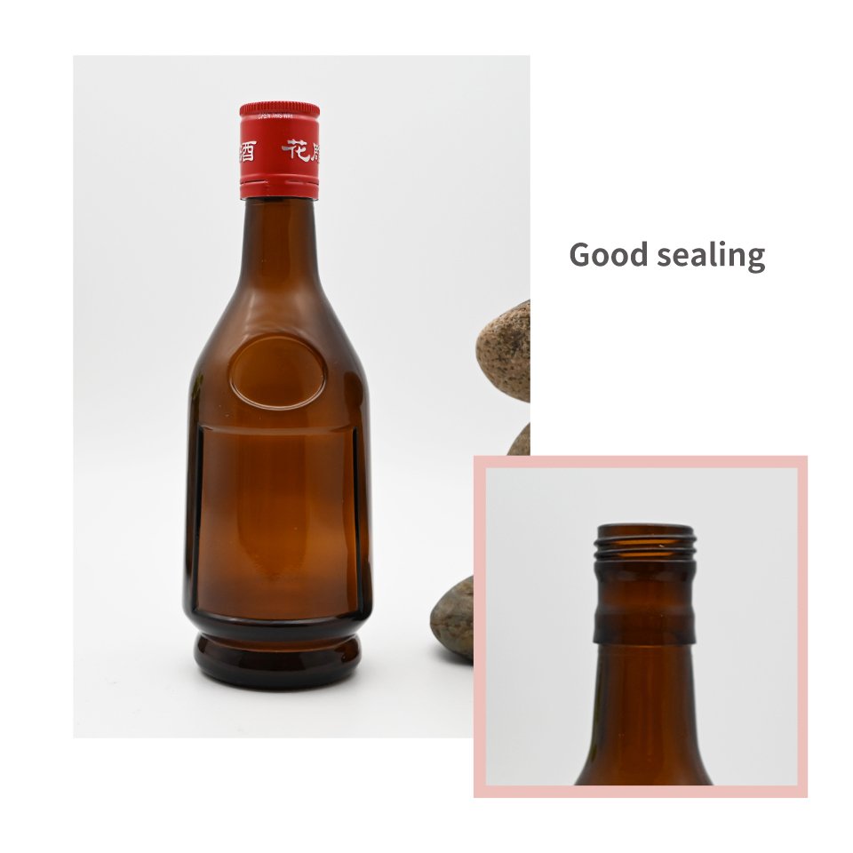 500ML Brown/ coffee/ amber glass Wine bottle to order