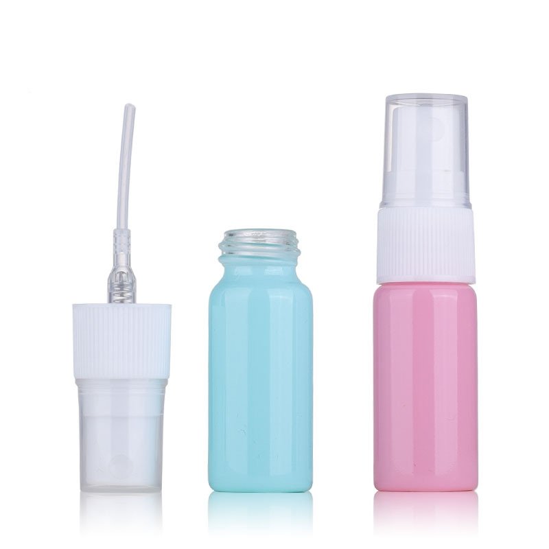 Portable Colorful Purple Pink Blue Yellow Blue Round 10ml Small Empty Glass Spray Cosmetic Bottles Sample Cosmetic Bottle