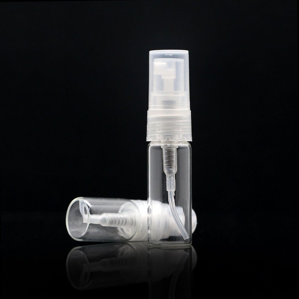 Wholesale custom luxury 1ml 2ml 3ml 5ml 7ml 10ml Clear Empty Round Shaped Glass Spray 10ml refillable atomizer perfume