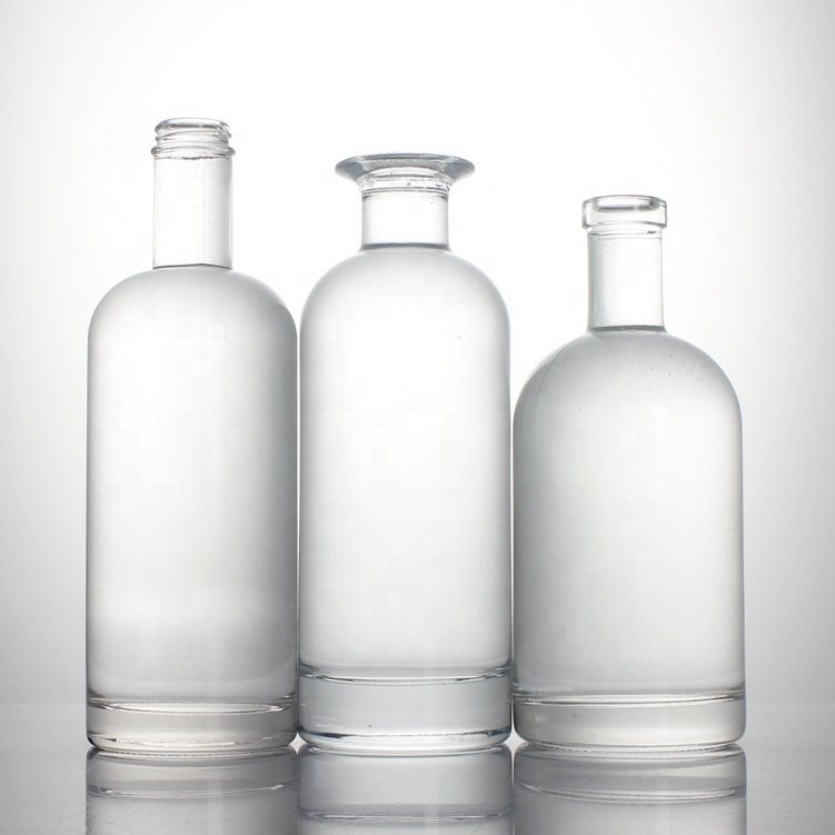 Standard transparent screen printing decals super flint 375ml 750ml 500ml 700ml spirit gin vodka liquor glass bottle