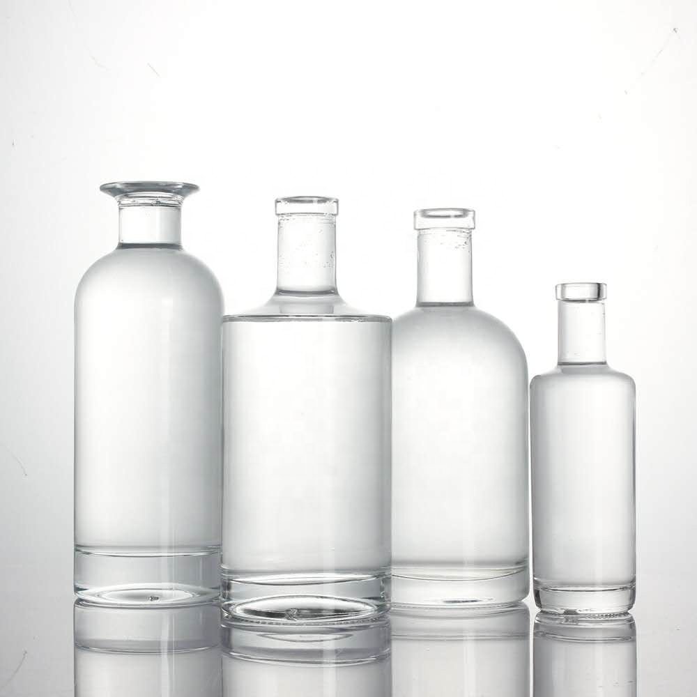 Standard transparent screen printing decals super flint 375ml 750ml 500ml 700ml spirit gin vodka liquor glass bottle