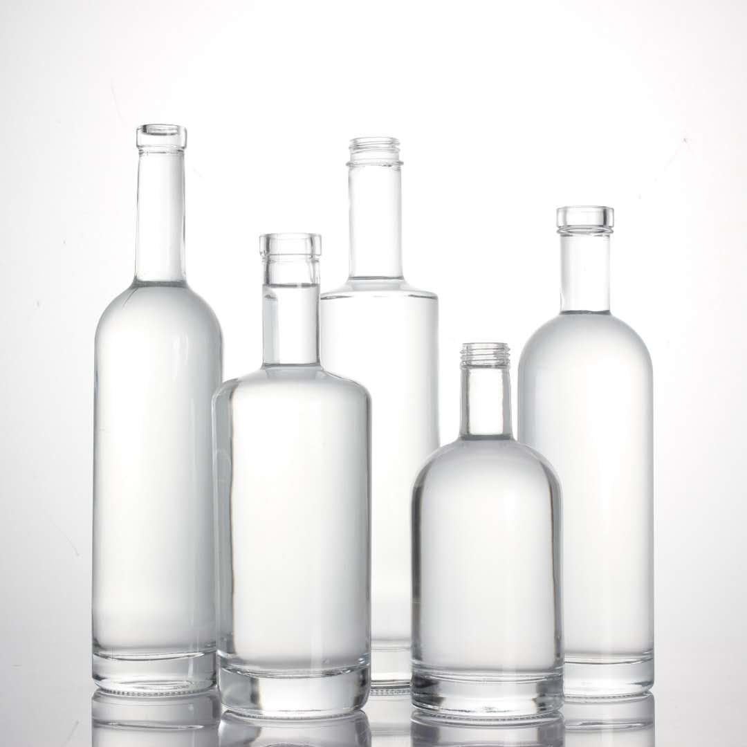Standard transparent screen printing decals super flint 375ml 750ml 500ml 700ml spirit gin vodka liquor glass bottle