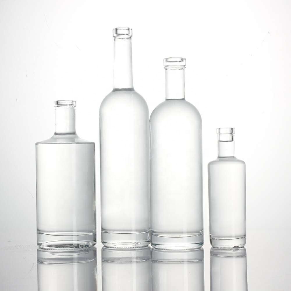 Standard transparent screen printing decals super flint 375ml 750ml 500ml 700ml spirit gin vodka liquor glass bottle