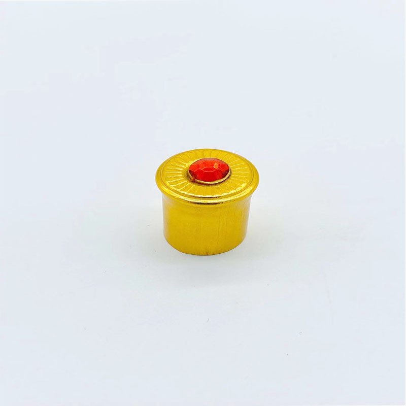 3ml Octagonal Perfume Essential Oil Glass Roll On Attar Bottle Clear With Golden Plated Cap pasted with colorful beads