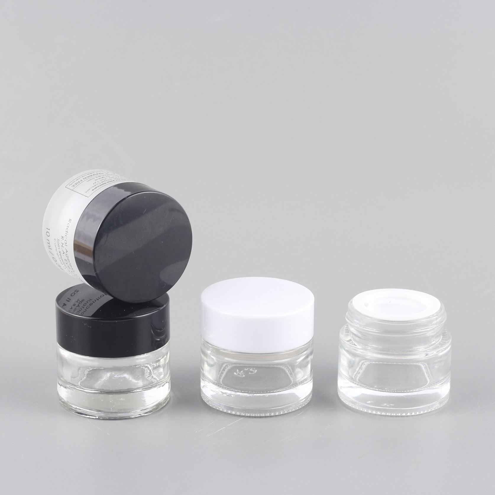 China wholesale regular appearance frosted eye cream glass bottle in stock cylindrical glass cream jar 10g