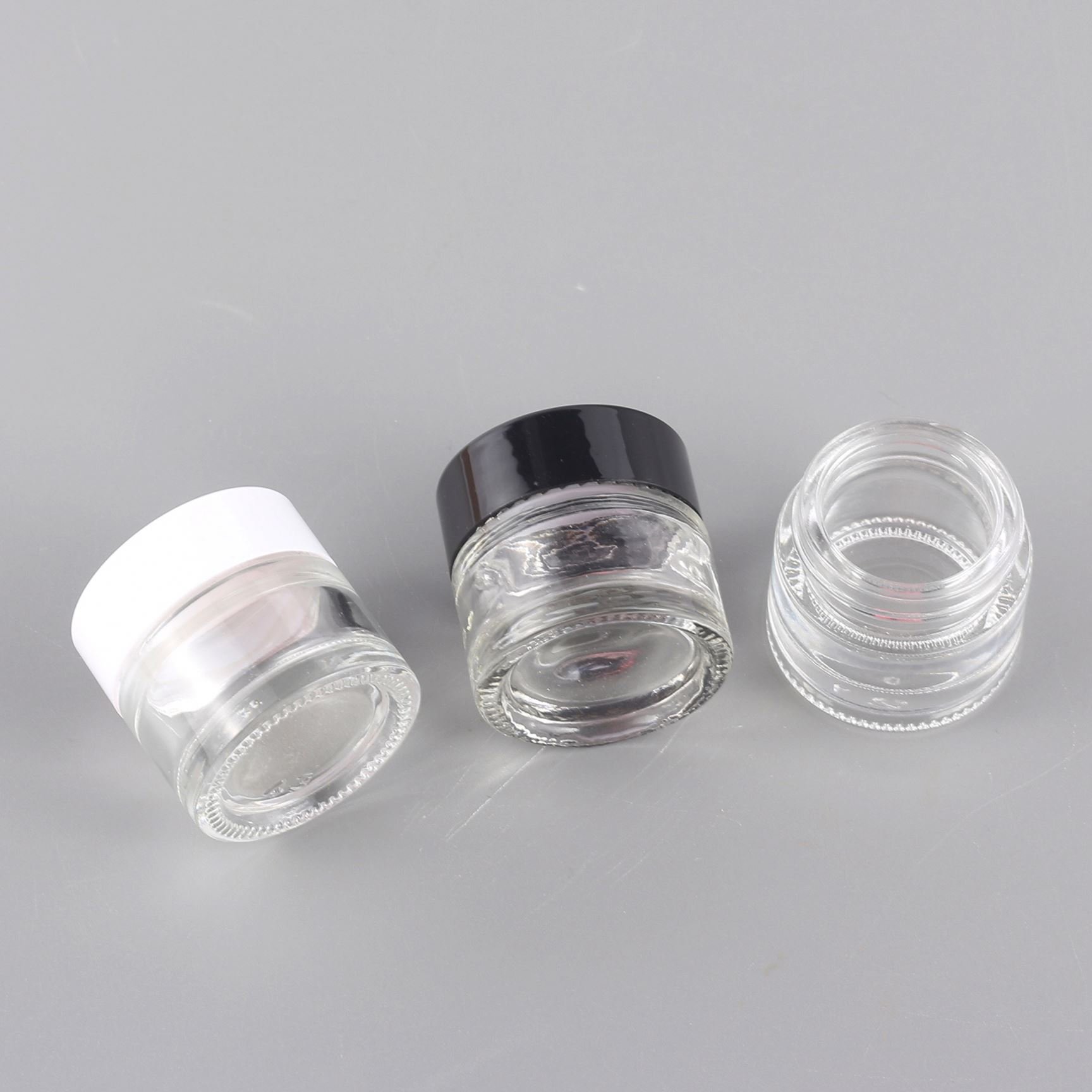 China wholesale regular appearance frosted eye cream glass bottle in stock cylindrical glass cream jar 10g
