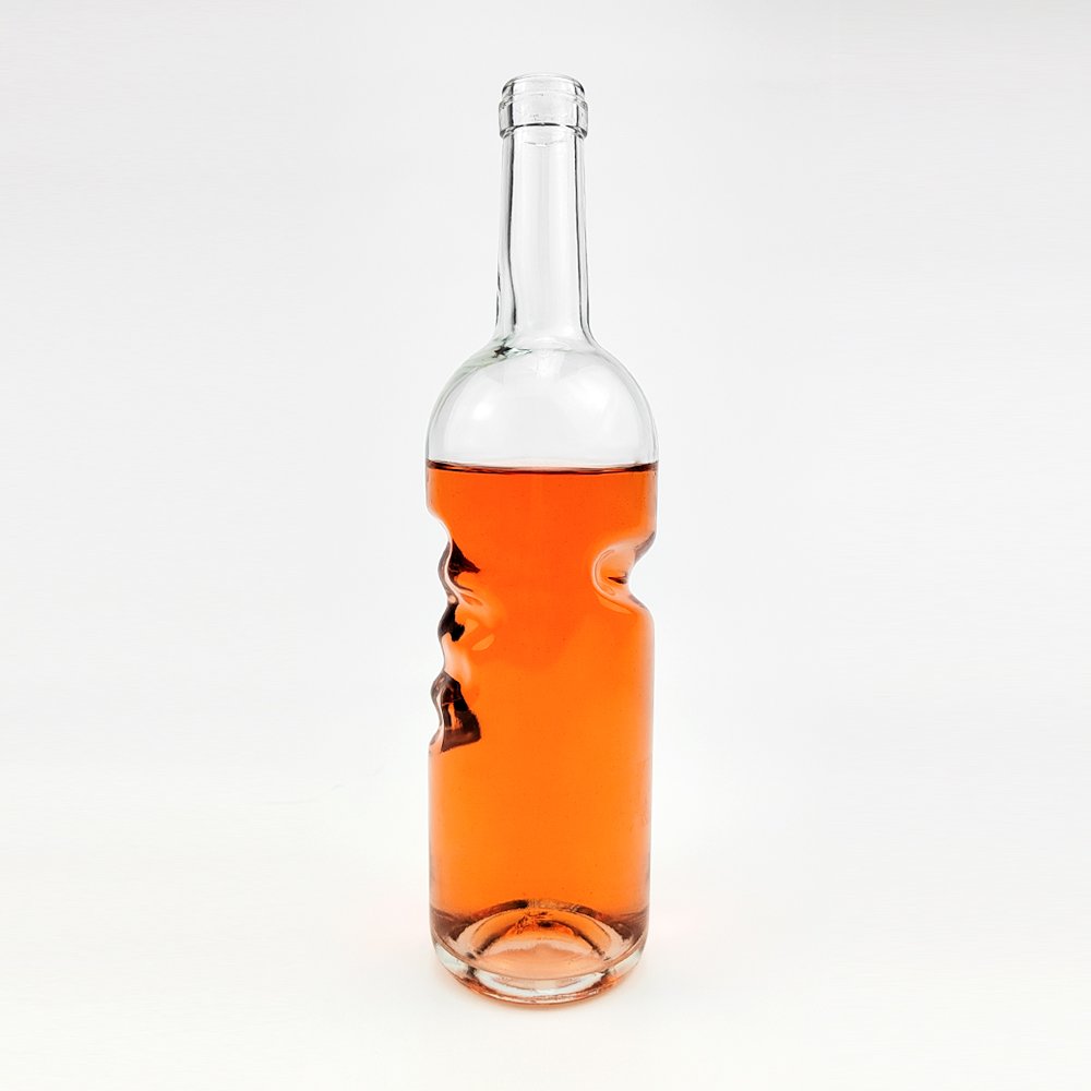 Angel's Hand Glass Wine Bottle Alcohol Bottle 750ml Liquor Drinking Spirit Glass Bottles