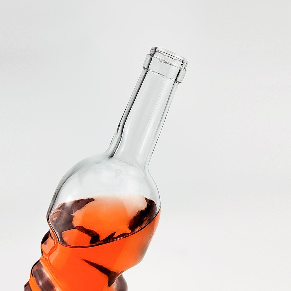 Angel's Hand Glass Wine Bottle Alcohol Bottle 750ml Liquor Drinking Spirit Glass Bottles
