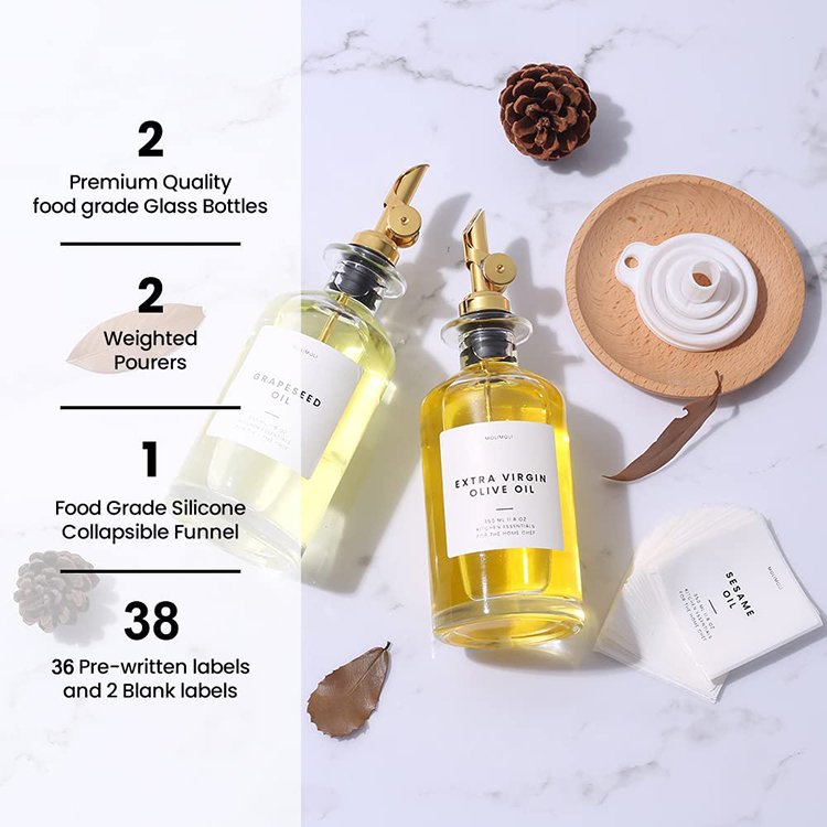 Online Hot Oil Vinegar Warm Syrup Bottle and Dispenser Coffee Syrup Dispenser Glass Bottle for Coffee Bar