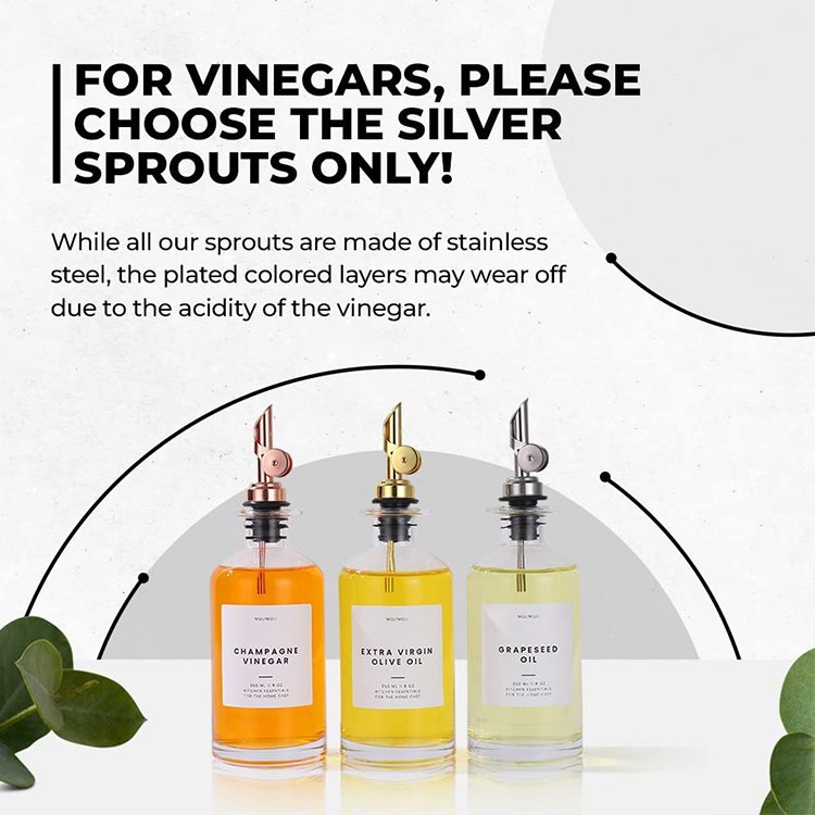 Online Hot Oil Vinegar Warm Syrup Bottle and Dispenser Coffee Syrup Dispenser Glass Bottle for Coffee Bar