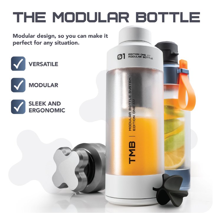 17 oz Travel high borosilicate glass water bottle comes with multiple mouthpieces and cup covers water bottle water bottles