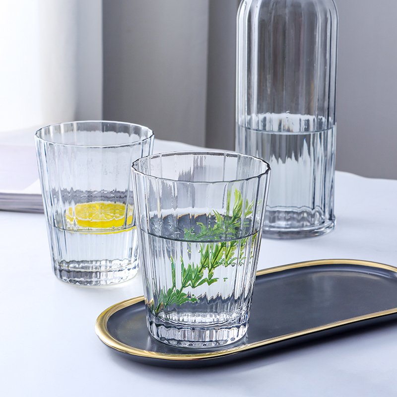 500ml New Design Stainless Glass Water Bottle Vintage Luxury water cup set
