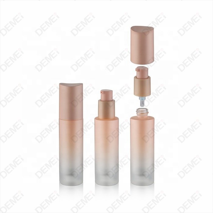 30Ml 1OZ Cosmetics Matte Pink Skin Care Products Cosmetics Liquid Foundation Glass Bottle Packaging