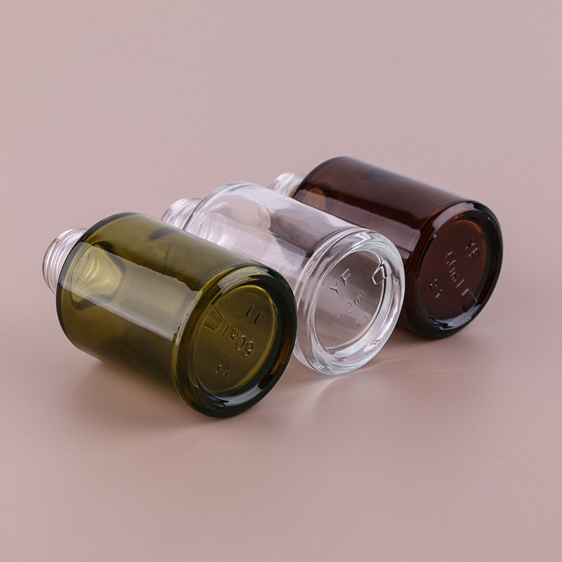 Custom Luxury 1oz 2oz 30ml 60ml Clear Glass Serum Dropper Essential Oil Glass Dropper Bottle