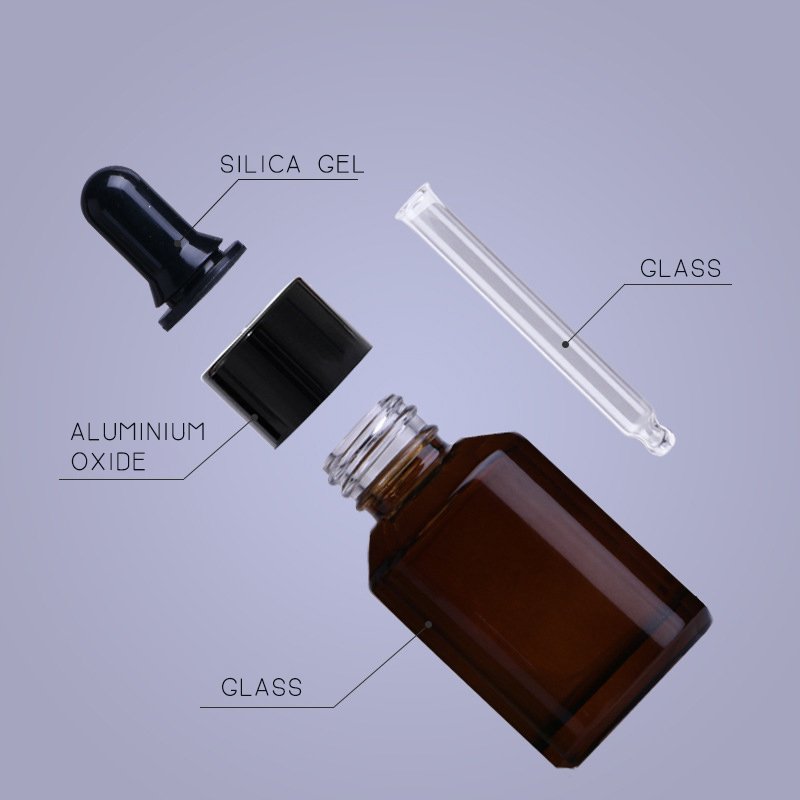 Custom Luxury 1oz 2oz 30ml 60ml Clear Glass Serum Dropper Essential Oil Glass Dropper Bottle