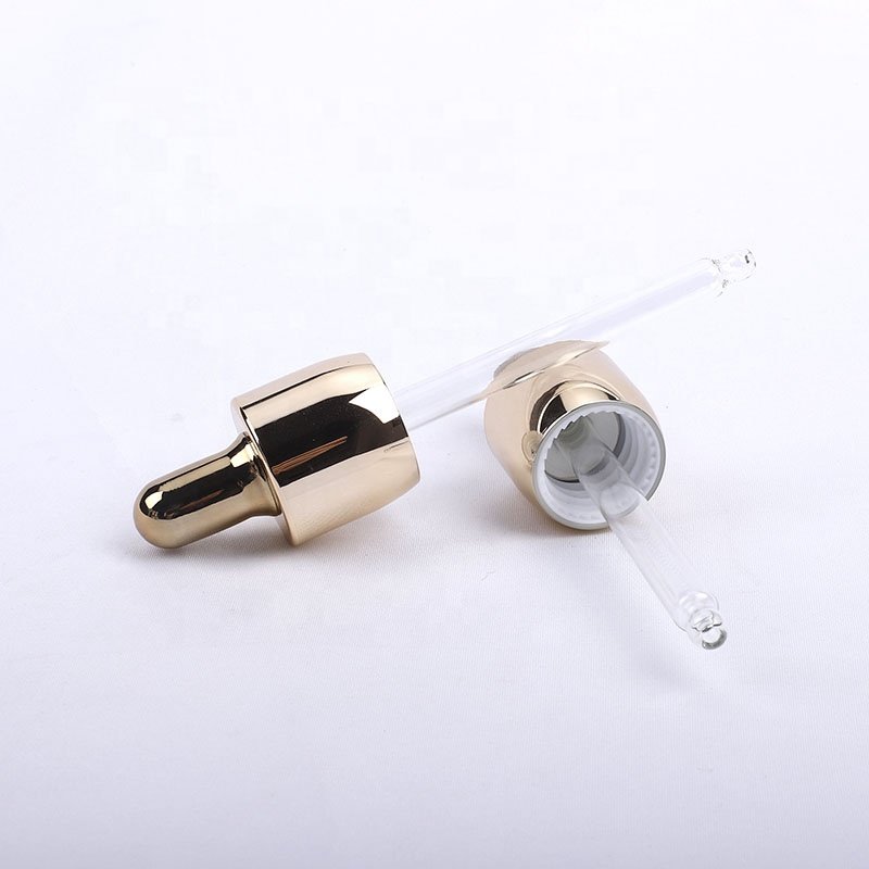 30ml 50ml amber clear care and beauty makeup essential oil glass gold spiral bottle with glass bottle and dropper
