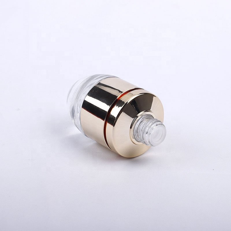 30ml 50ml amber clear care and beauty makeup essential oil glass gold spiral bottle with glass bottle and dropper