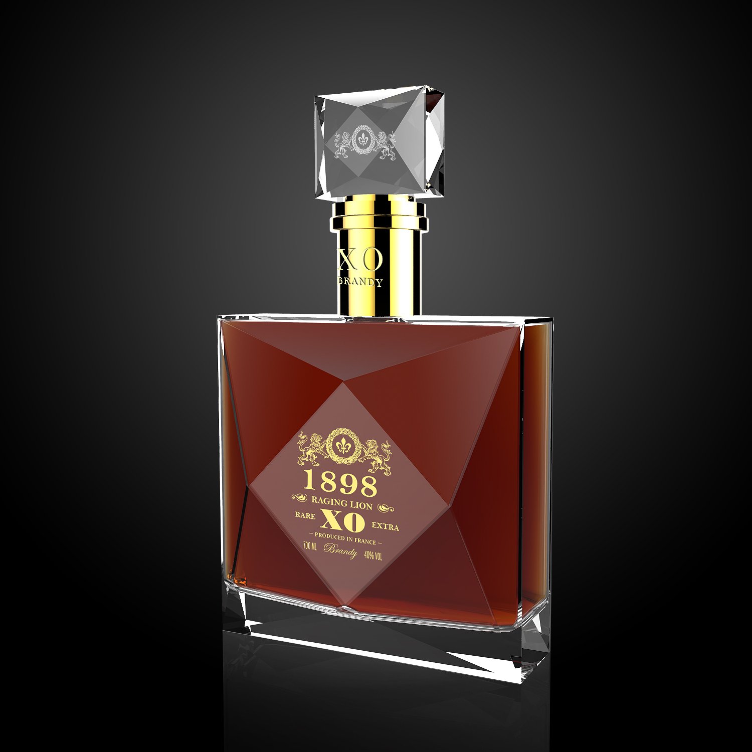 wholesale 500ml 700ml glass wine clear bottle beverage whisky rum Tequila brandy corked glass bottle