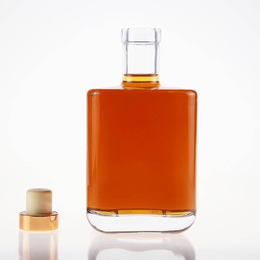 700ml Factory wholesale plating gold crystal glass vodka spirit glass bottle