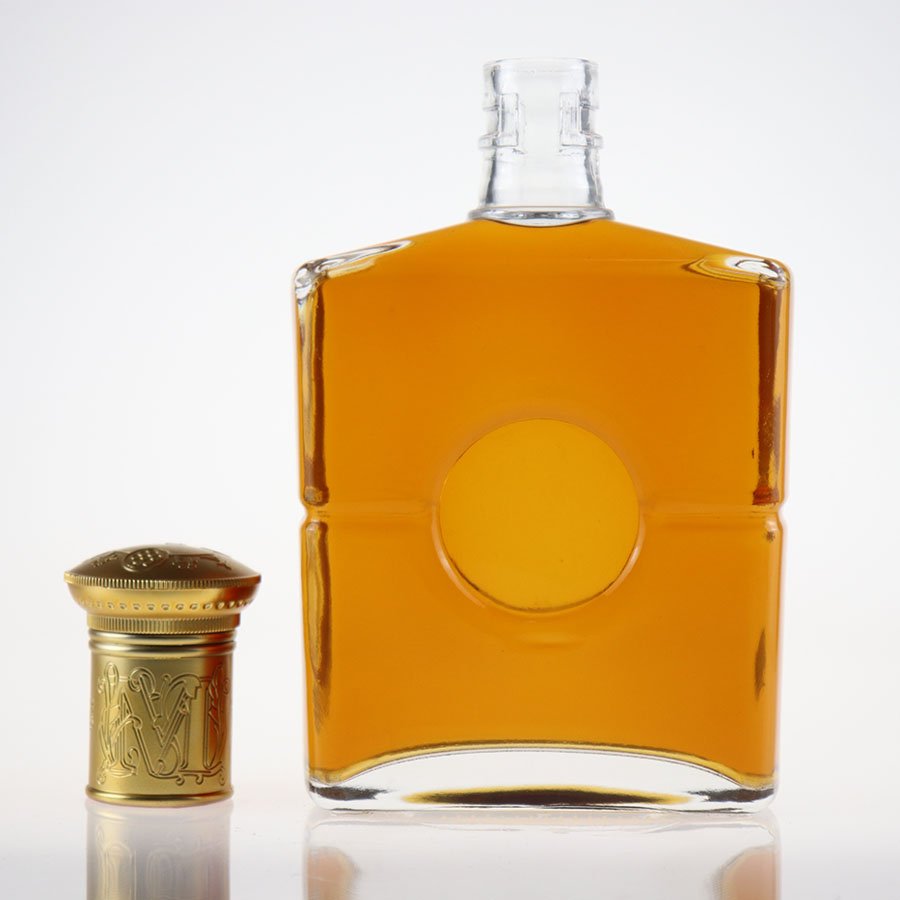 700ml Factory wholesale plating gold crystal glass vodka spirit glass bottle