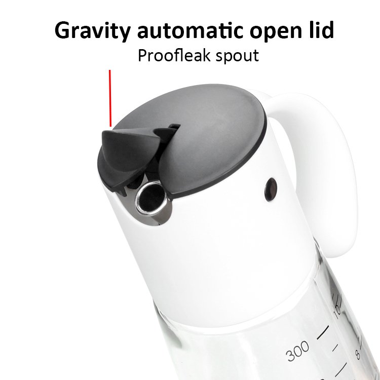 REDDOT design award winner empty plastic essential leakproof olive kitchen cooking vegetable oil pot with 360 mL glass bottle